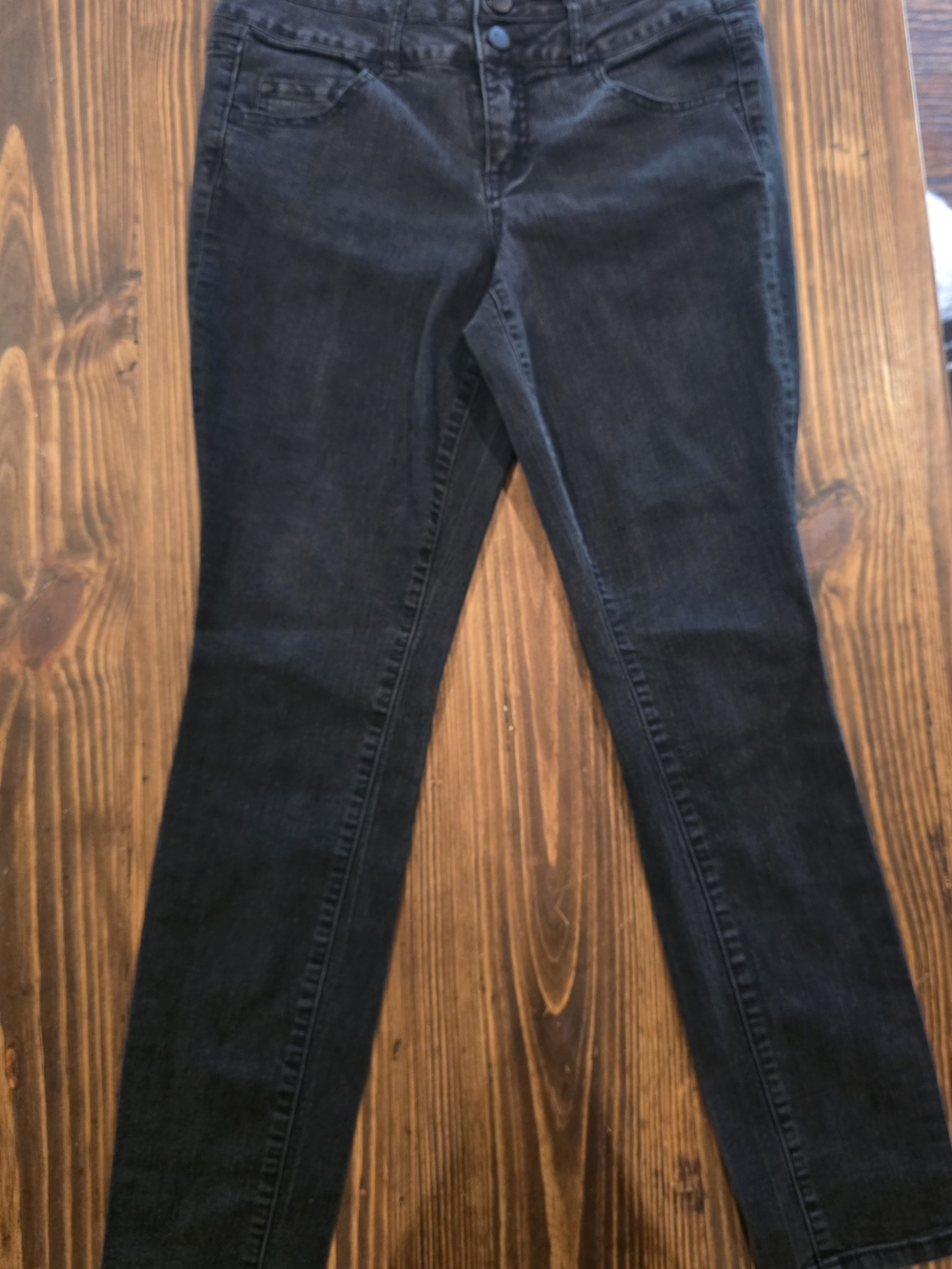 Torrid Black Wash Skinny Jeans Double Button Stretch Denim Women's Size 10R
